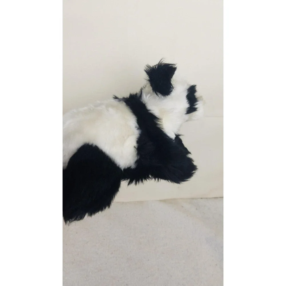 Panda Bear Hand Puppet Black White Brown Eyes VTG Pluti GDR‎